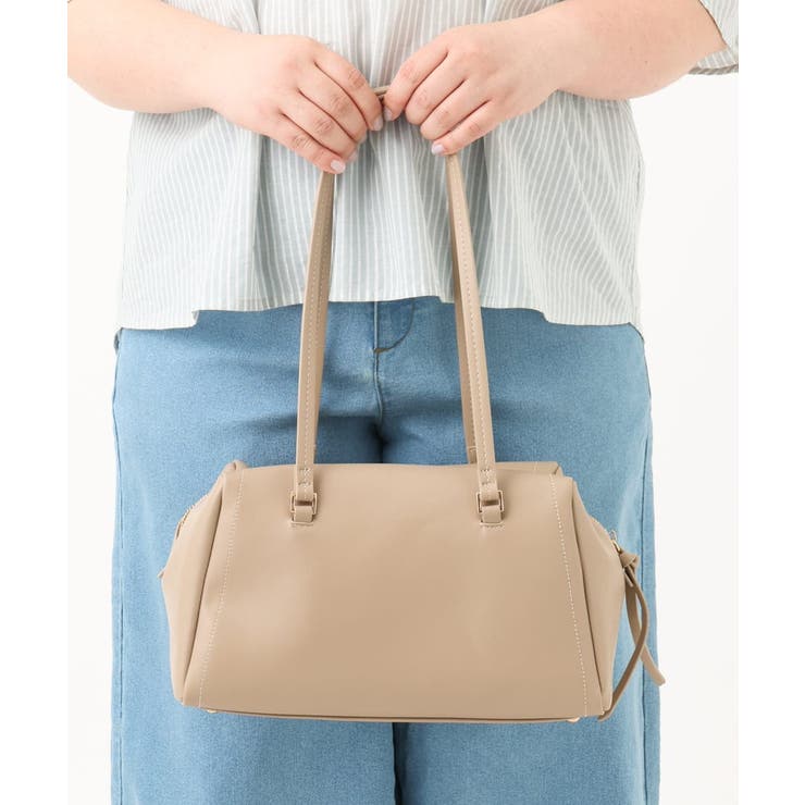 グレージュ(89) | キューブ型ボストンバッグ | eur3