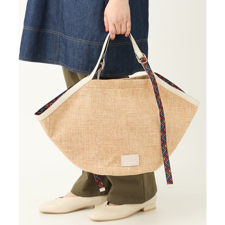ベージュ | ベルトアクセントトートバッグ | eur3