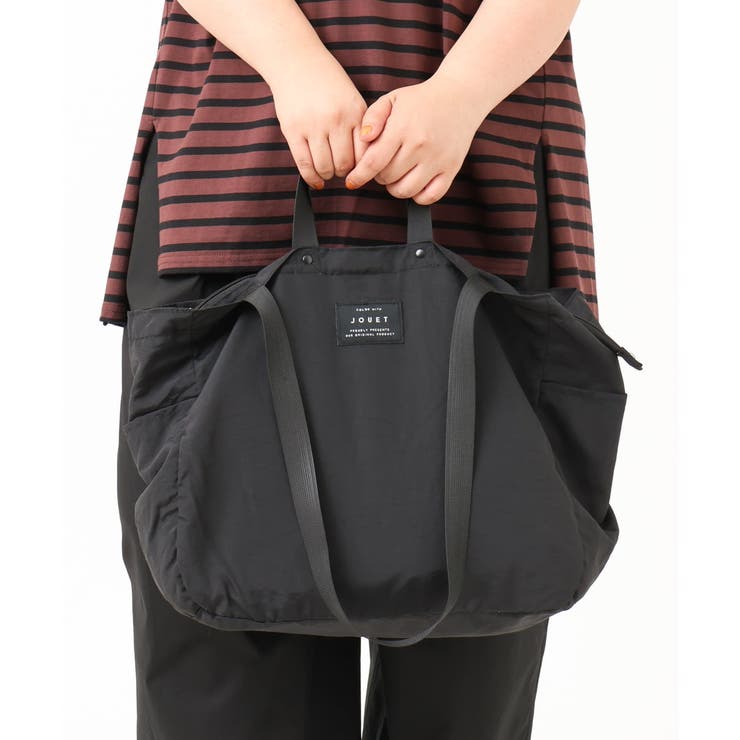 ブラック | 【多機能】ソフトナイロントートバッグ | eur3