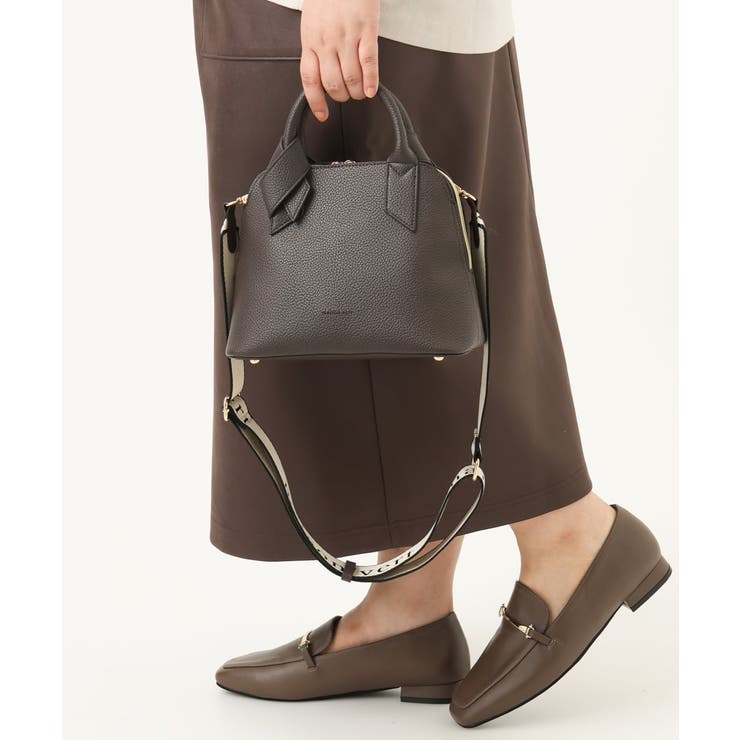 ダークブラウン(87) | リボンハンドルショルダーバッグ | eur3