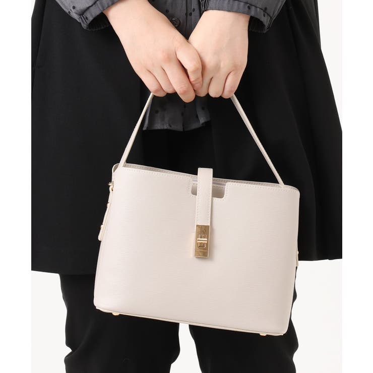 グレージュ | フェイクレザーワンハンドルスクエアバッグ | eur3