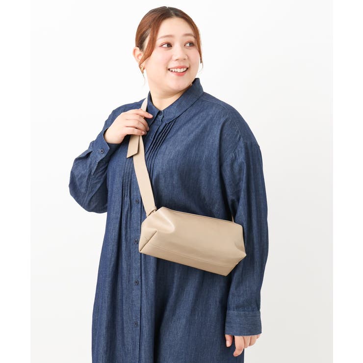 グレージュ(89) | ボックスフォルムショルダーバッグ | eur3