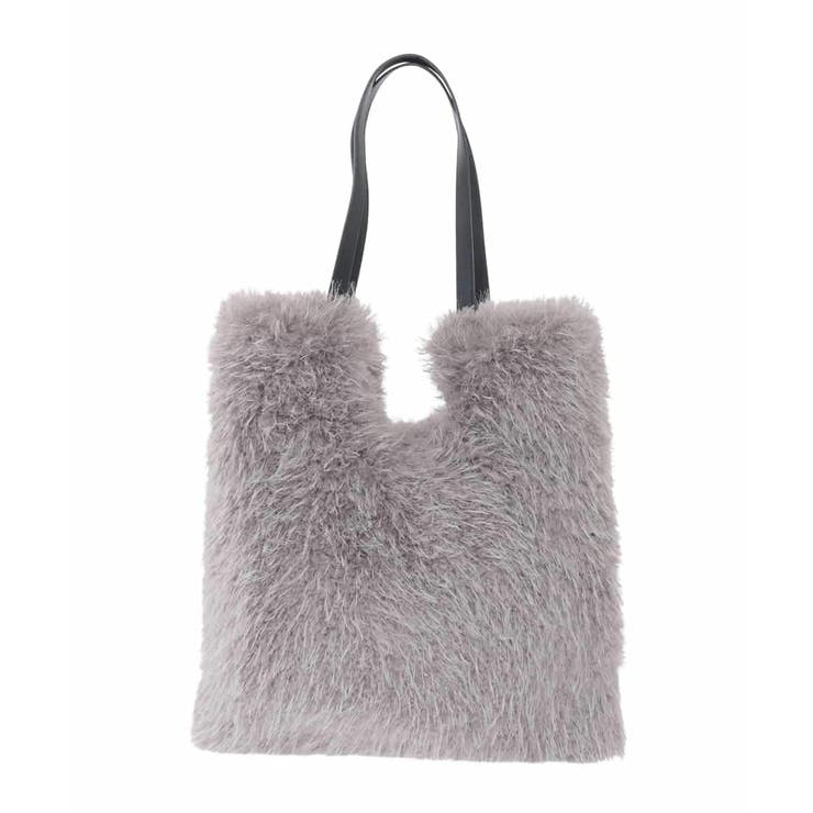 グレー(92) | シャギーファートートバッグ | eur3