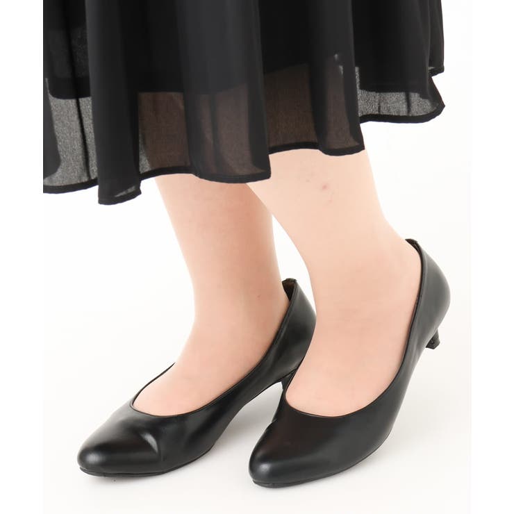 ブラック | 【幅広さんOK！ワイズ3E】ベーシックデザインパンプス | eur3