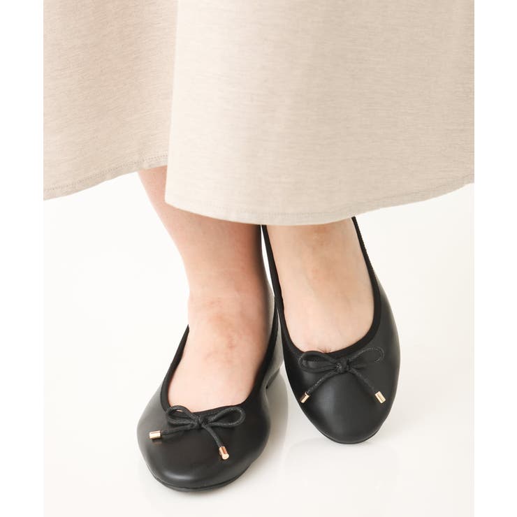 ブラック(94) | 【幅広さんOK！ワイズ4E】バレエシューズ | eur3