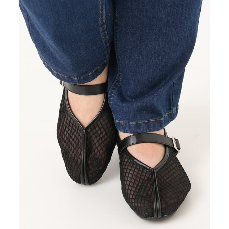 【la farfaコラボ】Vカットメッシュパンプス | eur3 | 詳細画像2 