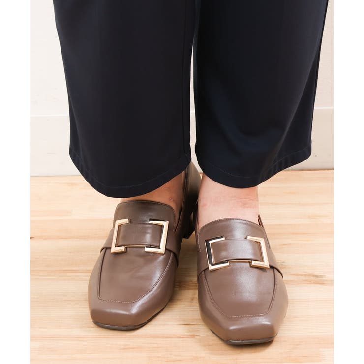 モカ(84) | 【幅広さんOK！ワイズ4E】la farfaシューズコラボ！スクエアオーナメント… | eur3