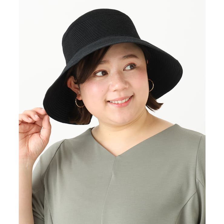ブラック(94) | バックリボンスリット麦わらハット | eur3