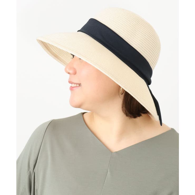 配色リボンスリット麦わらハット | eur3 | 詳細画像2 