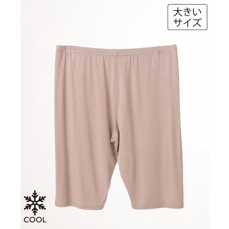 ベージュ | 【大きいサイズ/接触冷感】5分丈レギンス | eur3