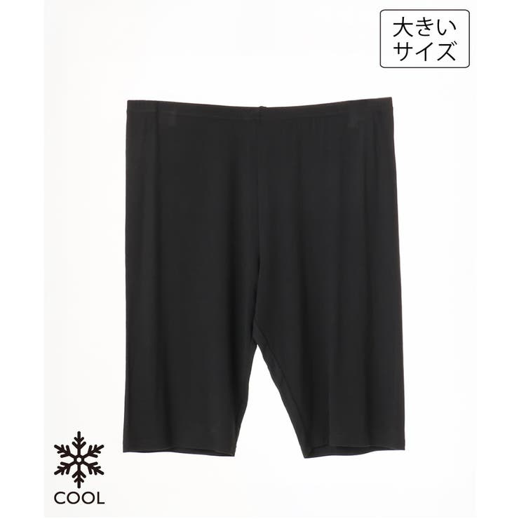 ブラック | 【大きいサイズ/接触冷感】5分丈レギンス | eur3