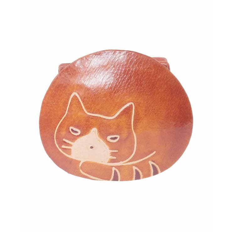 キャメル | 猫ラウンドコインケース | eur3