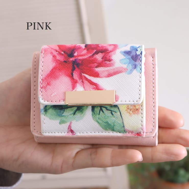 レディース 財布 花柄 ピンク - 長財布