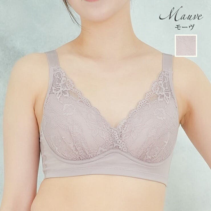 モーヴ | 包み込むブラ ノンワイヤー ハーフトップ | JACONNE