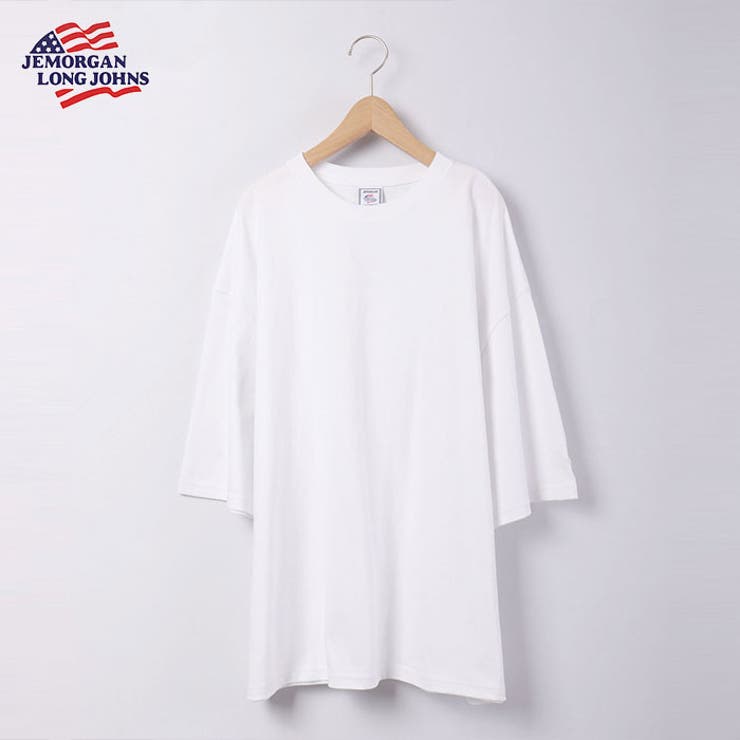 オフホワイト | 天竺クルーネック無地袖ワッペン半袖Tシャツ | JEMORGAN