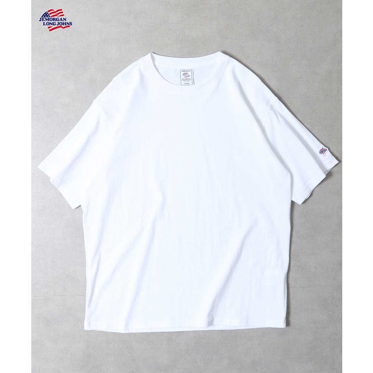 オフホワイト | 天竺クルーネック無地半袖Tシャツ | JEMORGAN