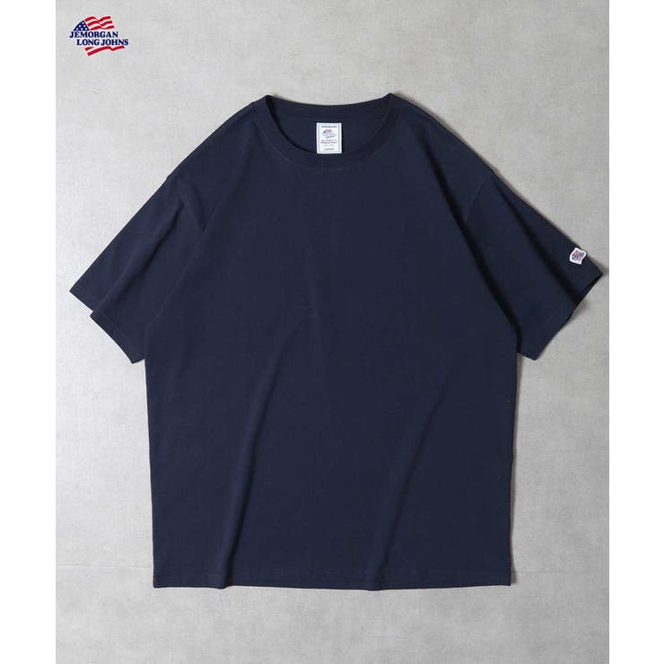 ネイビー | 天竺クルーネック無地半袖Tシャツ | JEMORGAN