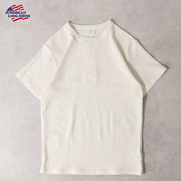 ナチュラル | ワッフル半袖ヘンリーネックTシャツ | JEMORGAN