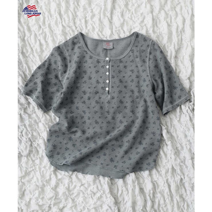 ワッフル花柄ピグメント染めハーフスリーブTシャツ | JEMORGAN | 詳細画像10 