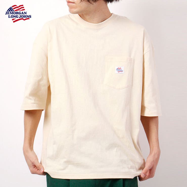 天竺クルーネック無地ワッペン胸ポケット半袖Tシャツ | JEMORGAN | 詳細画像6 