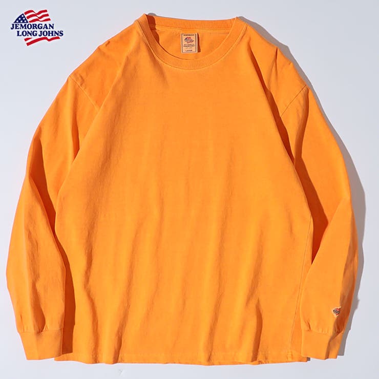 オレンジ | ビグメント染め長袖Tシャツ | JEMORGAN