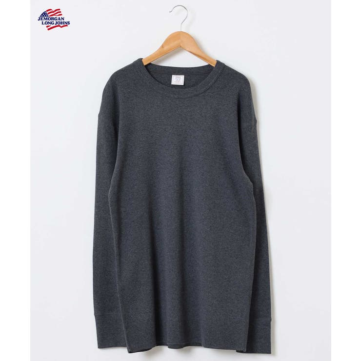 杢チャコール | クルーネック長袖Tシャツ | JEMORGAN
