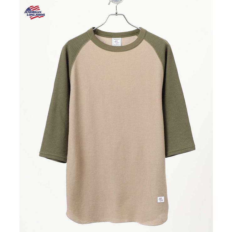 モカ | 裾ラウンドラグランクレリッククルーネック７分袖Tシャツ | JEMORGAN