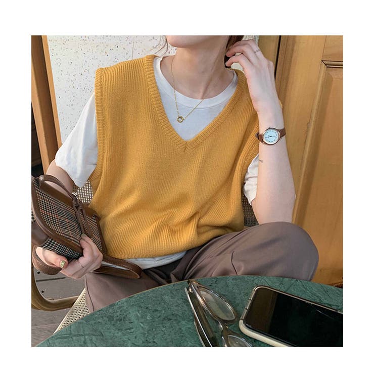 ルーズショートニットベスト | Jewelobe | 詳細画像12 