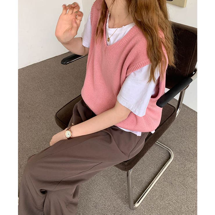 ルーズショートニットベスト | Jewelobe | 詳細画像24 