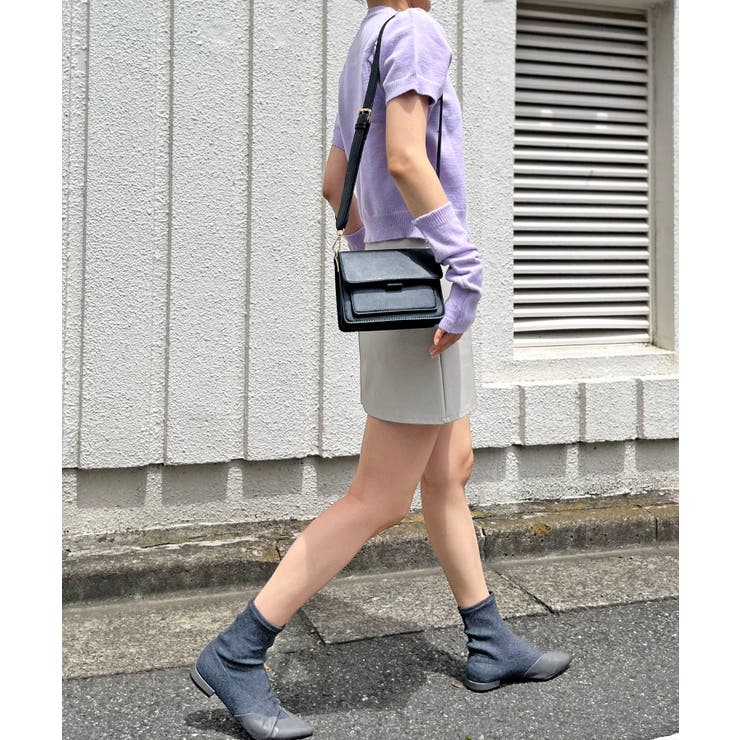 アームウォーマー付きクルーネック半袖ニットトップス | Jewelobe | 詳細画像7 