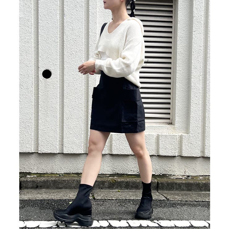 ポロカラーUネック変形ショートプルオーバー | Jewelobe | 詳細画像1 