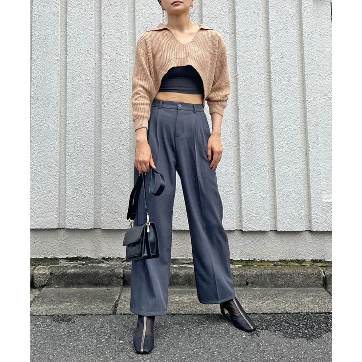 ポロカラーUネック変形ショートプルオーバー | Jewelobe | 詳細画像12 