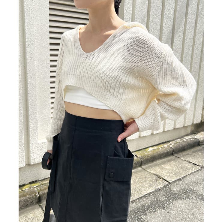 ポロカラーUネック変形ショートプルオーバー | Jewelobe | 詳細画像6 