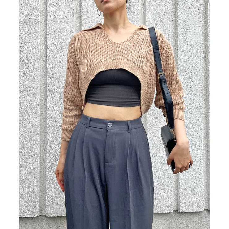 ポロカラーUネック変形ショートプルオーバー | Jewelobe | 詳細画像7 