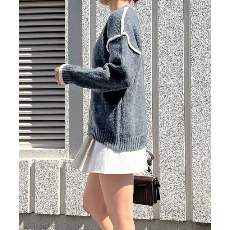 バイカラーニットプルオーバー | Jewelobe | 詳細画像3 