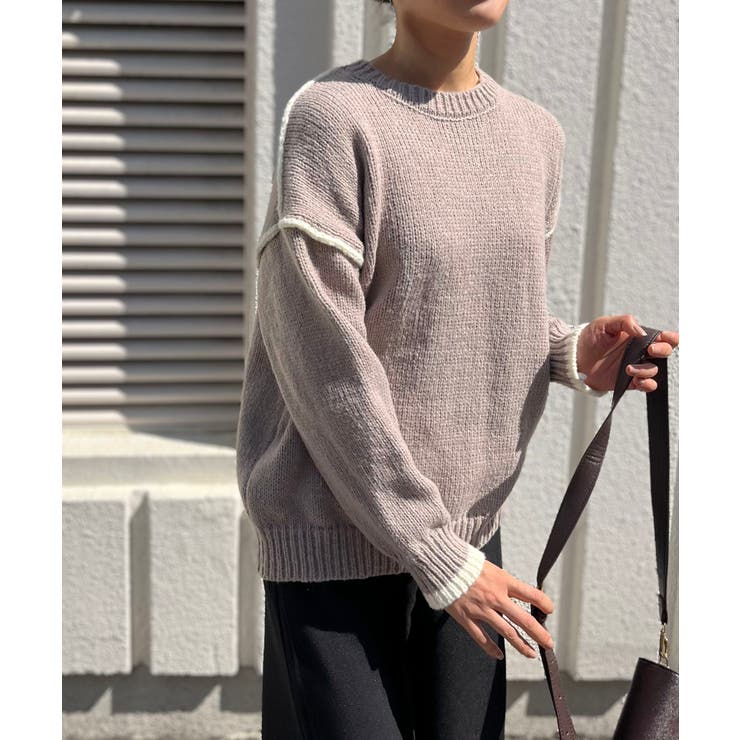 バイカラーニットプルオーバー | Jewelobe | 詳細画像9 