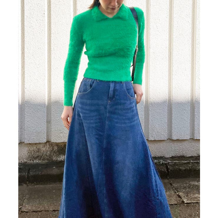 衿付きシャギーニットプルオーバー | Jewelobe | 詳細画像10 