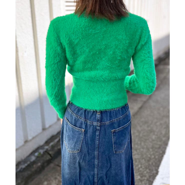 衿付きシャギーニットプルオーバー | Jewelobe | 詳細画像12 