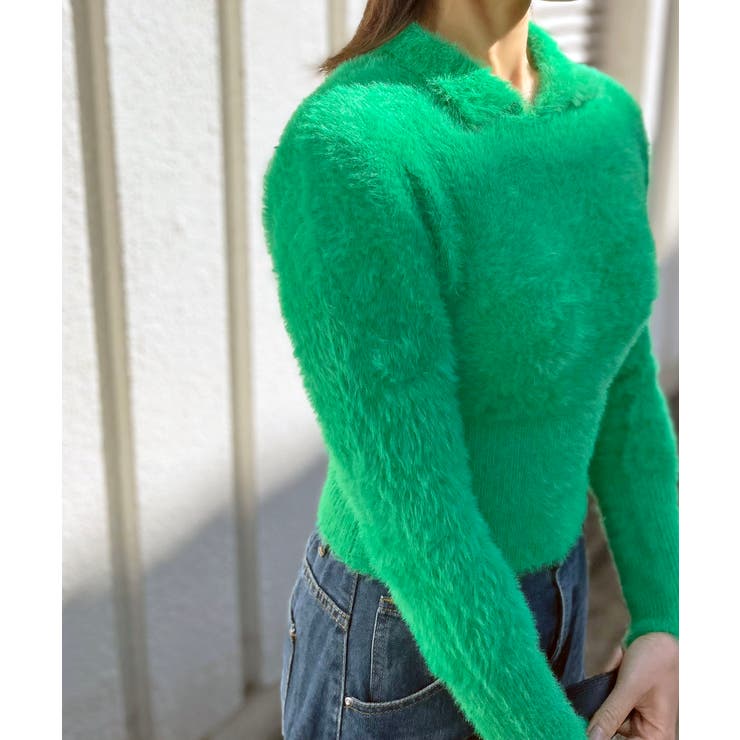 衿付きシャギーニットプルオーバー | Jewelobe | 詳細画像13 