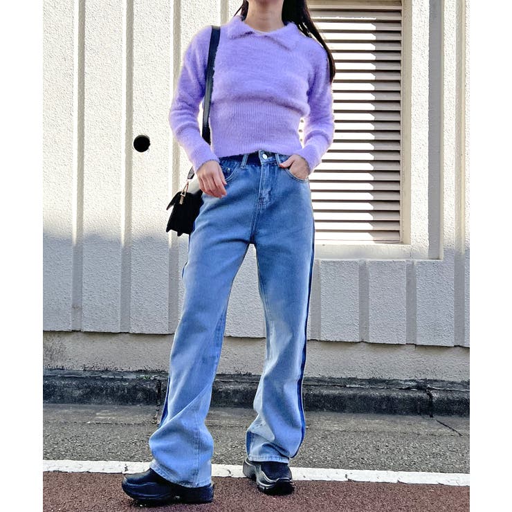 衿付きシャギーニットプルオーバー | Jewelobe | 詳細画像16 