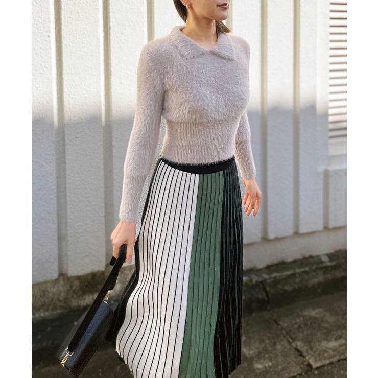 衿付きシャギーニットプルオーバー | Jewelobe | 詳細画像7 