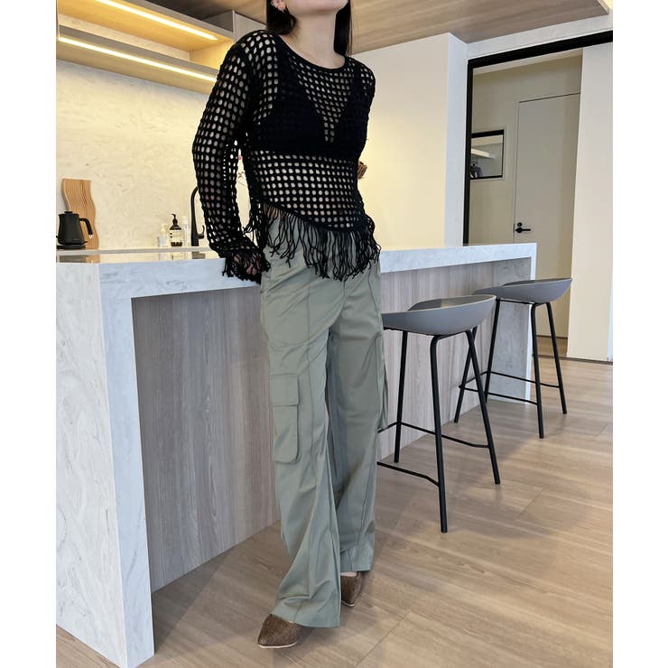 フリンジメッシュトップス | Jewelobe | 詳細画像15 