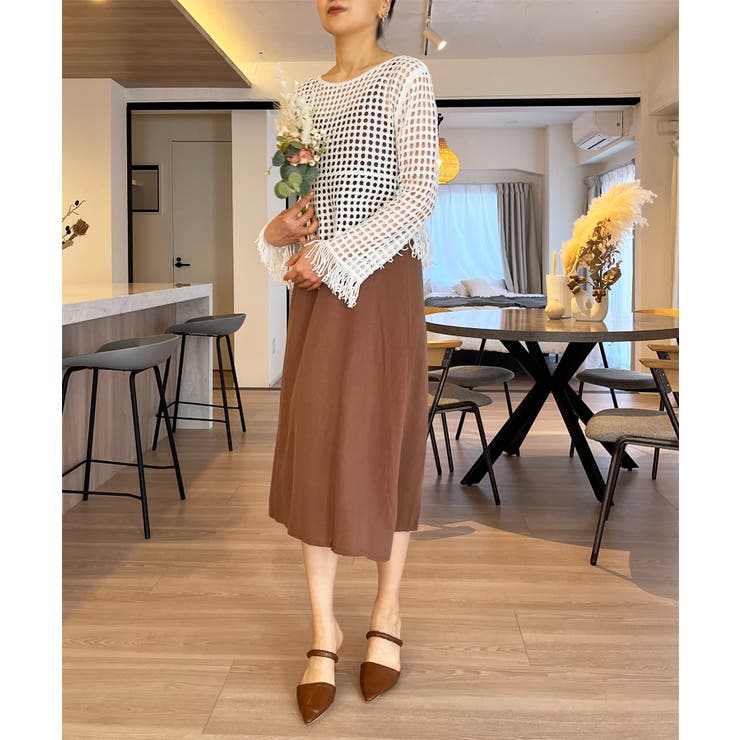 フリンジメッシュトップス | Jewelobe | 詳細画像7 