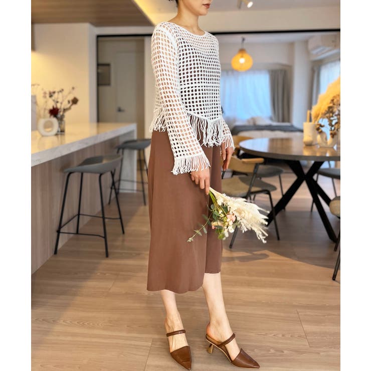 フリンジメッシュトップス | Jewelobe | 詳細画像8 