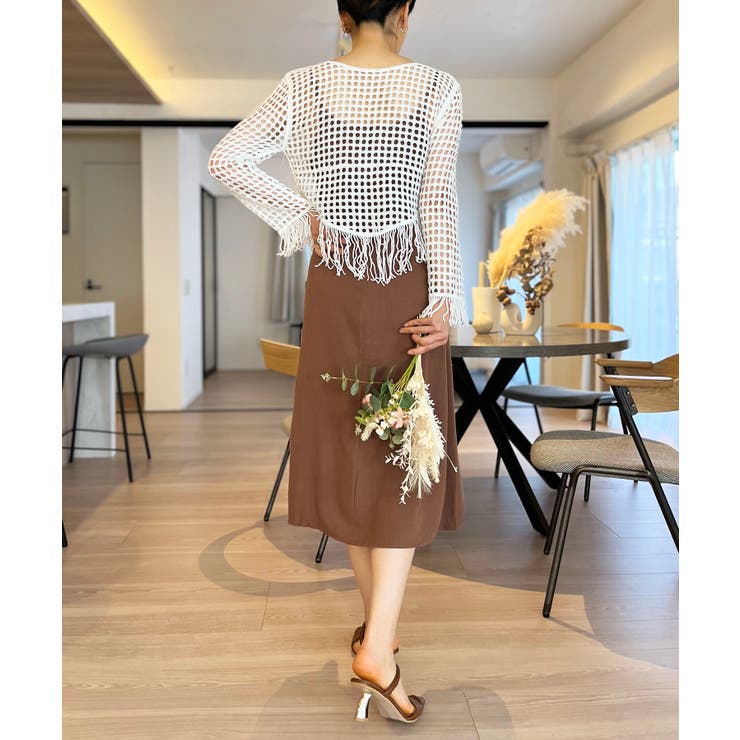 フリンジメッシュトップス | Jewelobe | 詳細画像9 