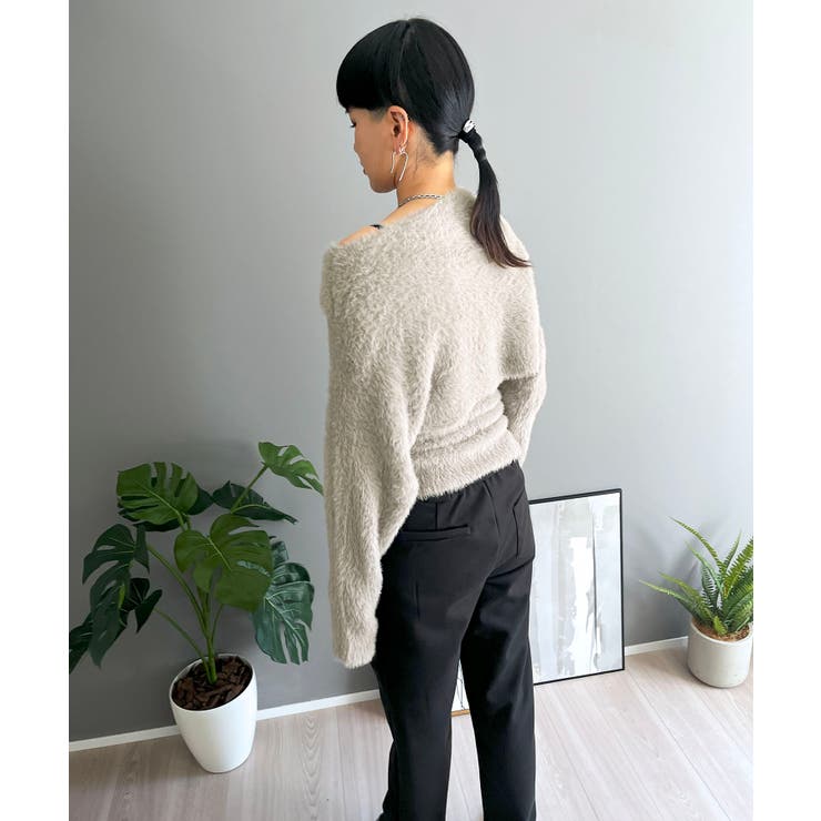 シャギーニットカシュクールボレロ＆イレヘムキャミソールアンサンブル | Jewelobe | 詳細画像18 