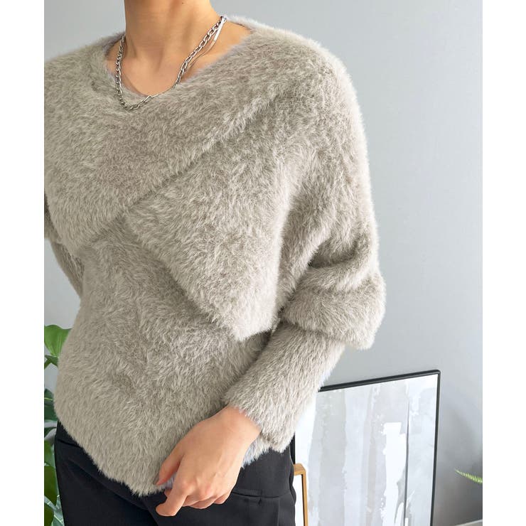 シャギーニットカシュクールボレロ＆イレヘムキャミソールアンサンブル | Jewelobe | 詳細画像22 