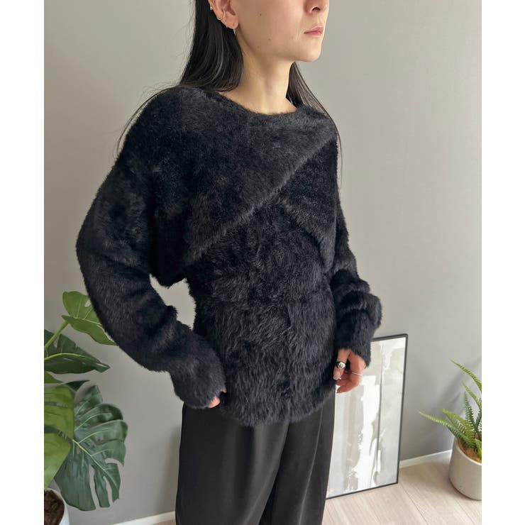 シャギーニットカシュクールボレロ＆イレヘムキャミソールアンサンブル | Jewelobe | 詳細画像31 