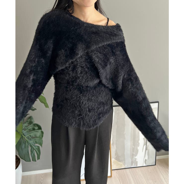 シャギーニットカシュクールボレロ＆イレヘムキャミソールアンサンブル | Jewelobe | 詳細画像32 