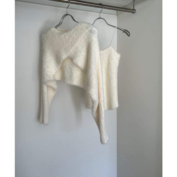 シャギーニットカシュクールボレロ＆イレヘムキャミソールアンサンブル | Jewelobe | 詳細画像41 